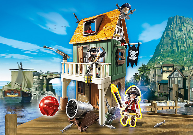 Super-4-Playmobil-Fuerte-Pirata-camuflado-con-Ruby